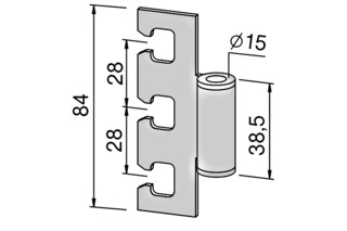 Rahmenteil DORMA GLAS für VX-Zargentasche Rahmenteil DORMA GLAS für VX-Zargentasche
