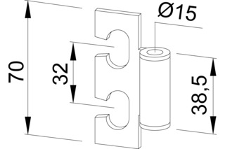 Rahmenteil DORMA GLAS Office Junior für 160er VN-Zargentasche Rahmenteil DORMA GLAS Office Junior für 160er VN-Zargentasche