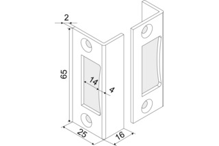 Winkelschliessblech DORMA GLAS Winkelschliessblech DORMA GLAS