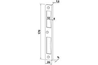 Winkelschliessblech DORMA GLAS Winkelschliessblech DORMA GLAS