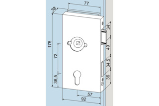 Glastürschloss DORMA Glas Office Classic