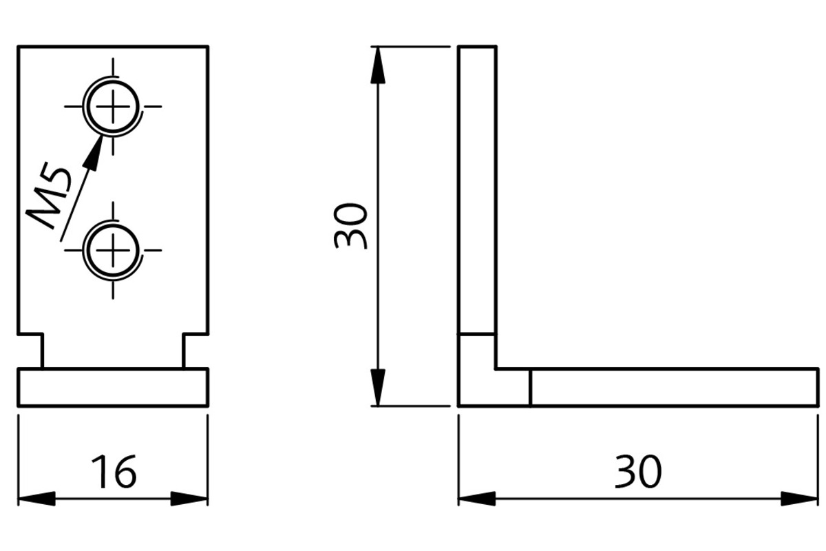Connecteur d'angle au sol vertical LÄNGLE AL-OFFICE-C