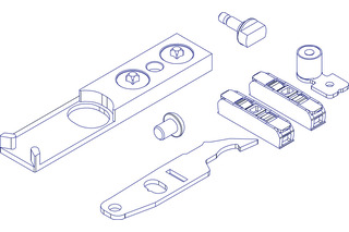 Kit accessorio supplementare VITRIS serratura elettrica per Portavant M50 e M80