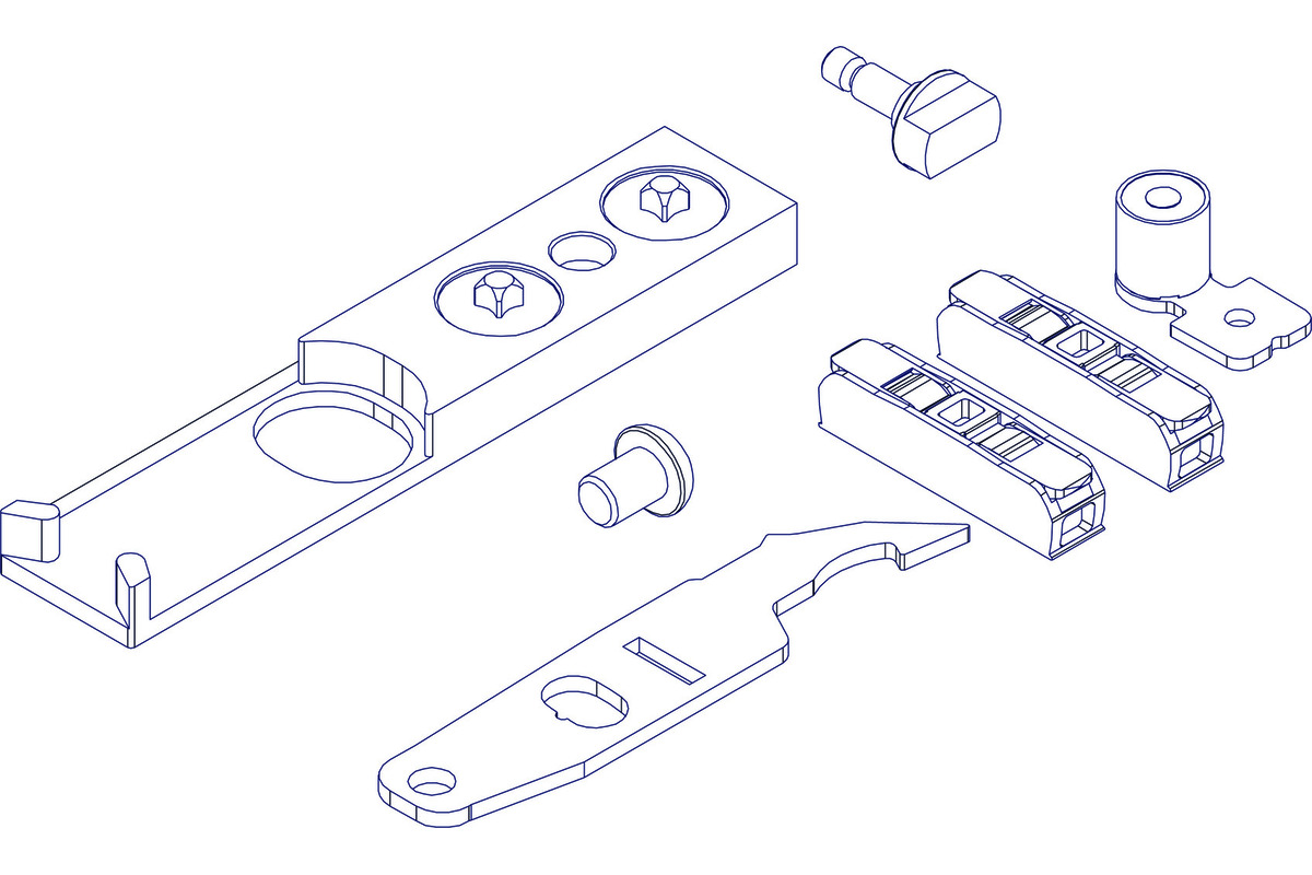 Kit accessorio supplementare VITRIS serratura elettrica per Portavant M50 e M80