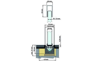 Türstopper zu Schiebetüren ASTEC b.1000 Türstopper zu Schiebetüren ASTEC b.1000