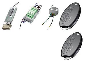 Set mit elektronischem Schloss, Funk-Handsendern und Funk-Taster