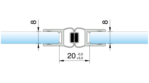 Profili di tenuta box doccia con magnete 180° 8850 PAULI+SOHN