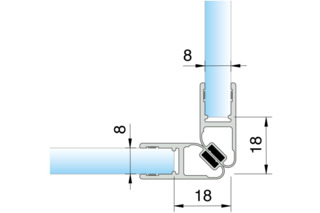Magnetduschtürdichtungen 90° PAULI+SOHN 8851