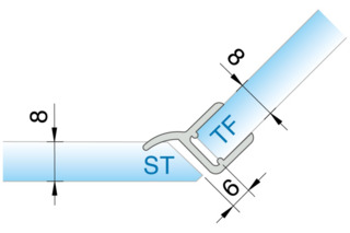 Profili di tenuta box doccia 135° con battuta PAULI+SOHN 8860