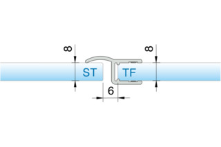 Profili di tenuta box doccia 180° con battuta PAULI+SOHN 8857