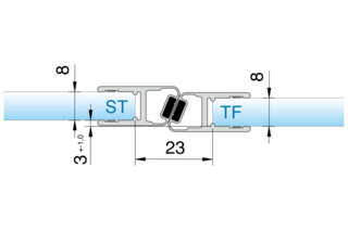Profili di tenuta box doccia con magnete 180° PAULI+SOHN 8854