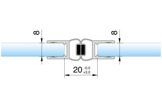 Magnetduschtürdichtungen 180° PAULI+SOHN 8850