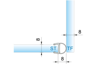 Joint d'étanchéité pour douche 90° PAULI+SOHN 8861