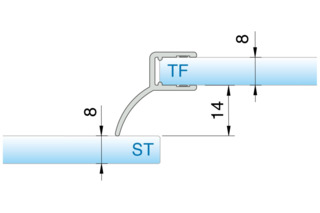 Duschtürdichtungen 180° seitlich PAULI+SOHN 8858