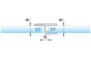 Profili di tenuta box doccia 180° con battuta PAULI+SOHN 8856