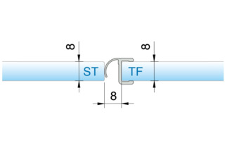 Profili di tenuta box doccia 180° con battuta PAULI+SOHN 8865