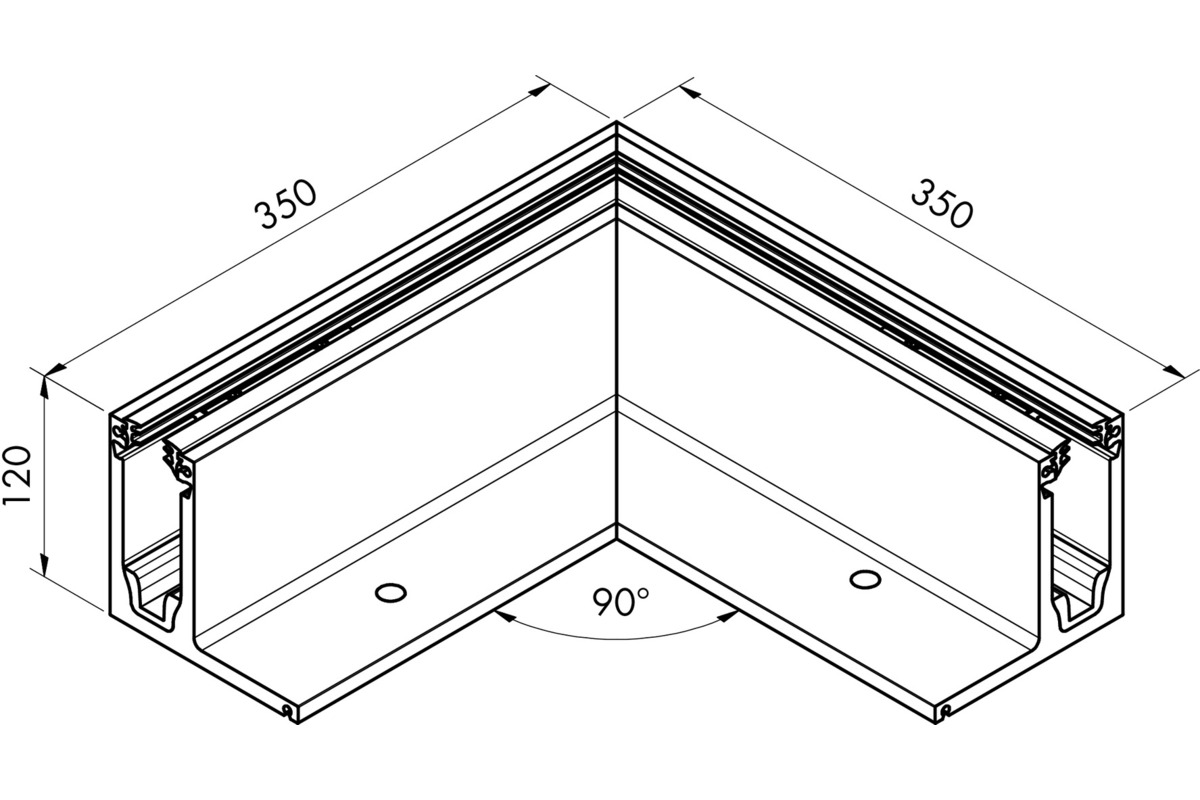 Kit d’angolo esterno per profilo di ringhiera tutto vetro cp-1400 PAULI+SOHN
