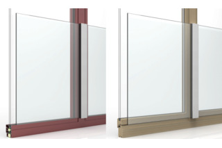 Franz. Balkon-Profil für Mittelpfosten PAULI+SOHN P-03, Befestigung A Franz. Balkon-Profil für Mittelpfosten PAULI+SOHN P-03, Befestigung A