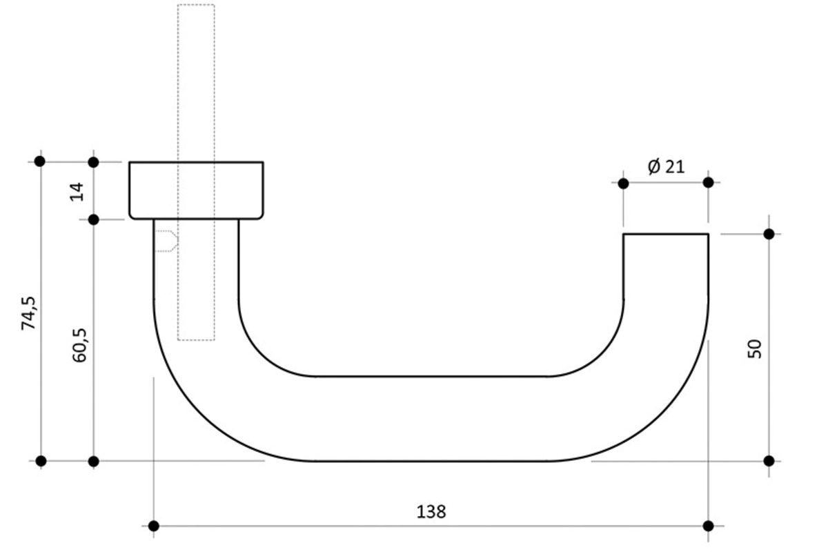 Semiguarnizioni di maniglie per porte OK-LINE 59V