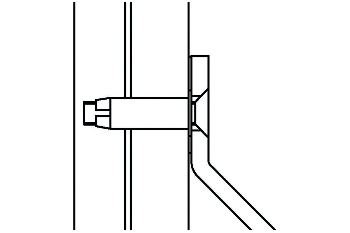 Kit di fissaggio per maniglia per porte a vento FSB 05 0583