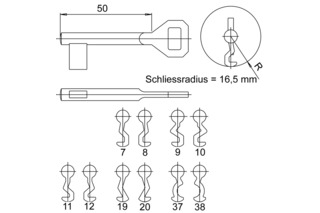 Buntbart-Schlüssel SSF Buntbart-Schlüssel SSF