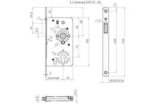 Magnet-Einsteckschloss SSF MG 50 FS Magnet-Einsteckschloss SSF MG 50 FS