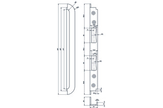 Einfrässchliessblech B-40341 Einfrässchliessblech B-40341