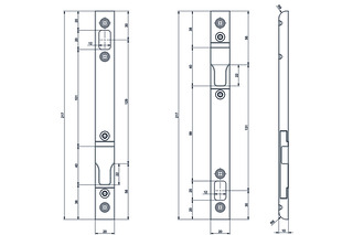 Einfrässchliessblech-Set B-30740 Einfrässchliessblech-Set B-30740