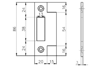 Lappenschliessblech MSL B-1501 Lappenschliessblech MSL B-1501