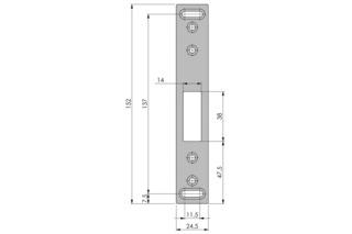 Flachschliessblech für Hakenriegel EFF-EFF Z29-SBL-1 Flachschliessblech für Hakenriegel EFF-EFF Z29-SBL-1