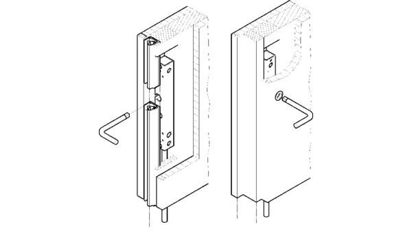 Serrures à tringles pour portes coulissantes HAWA-Doorfix