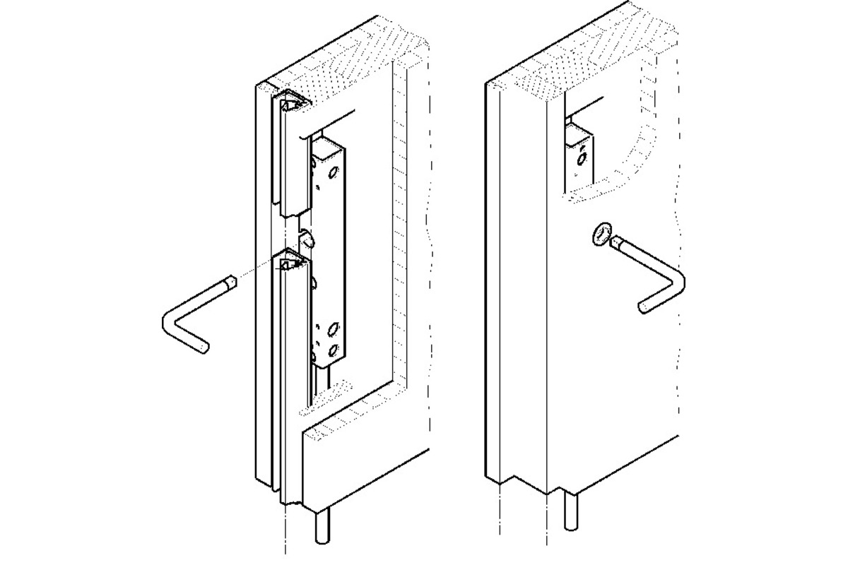 Serrures à tringles pour portes coulissantes HAWA-Doorfix