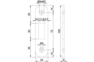 Controcartella piana MSL B-1603