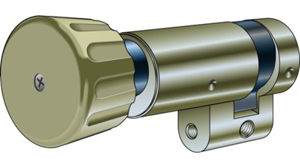 Demi-cylindres avec bouton tournant KABA type M1514 D