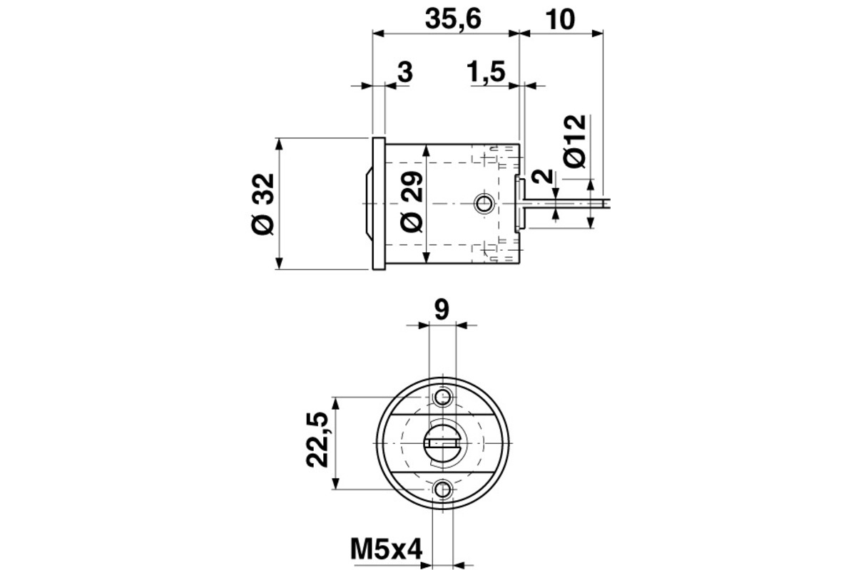 Cylindres d'interrupteurs KABA 8 type 1262F