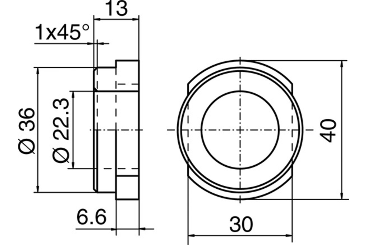 Insertion pour rosaces 0 mm type 2016 EL-2