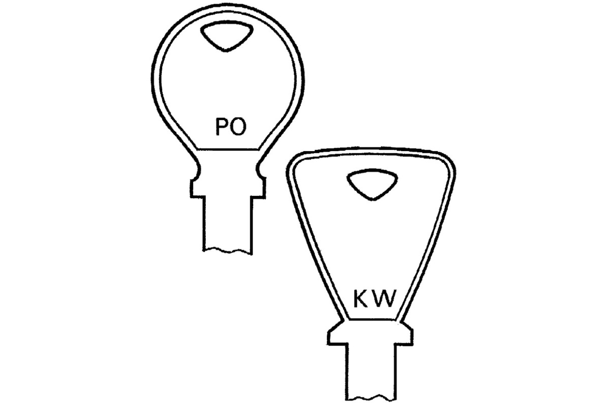 Clés pour cylindres KESO avec notation en lettres
