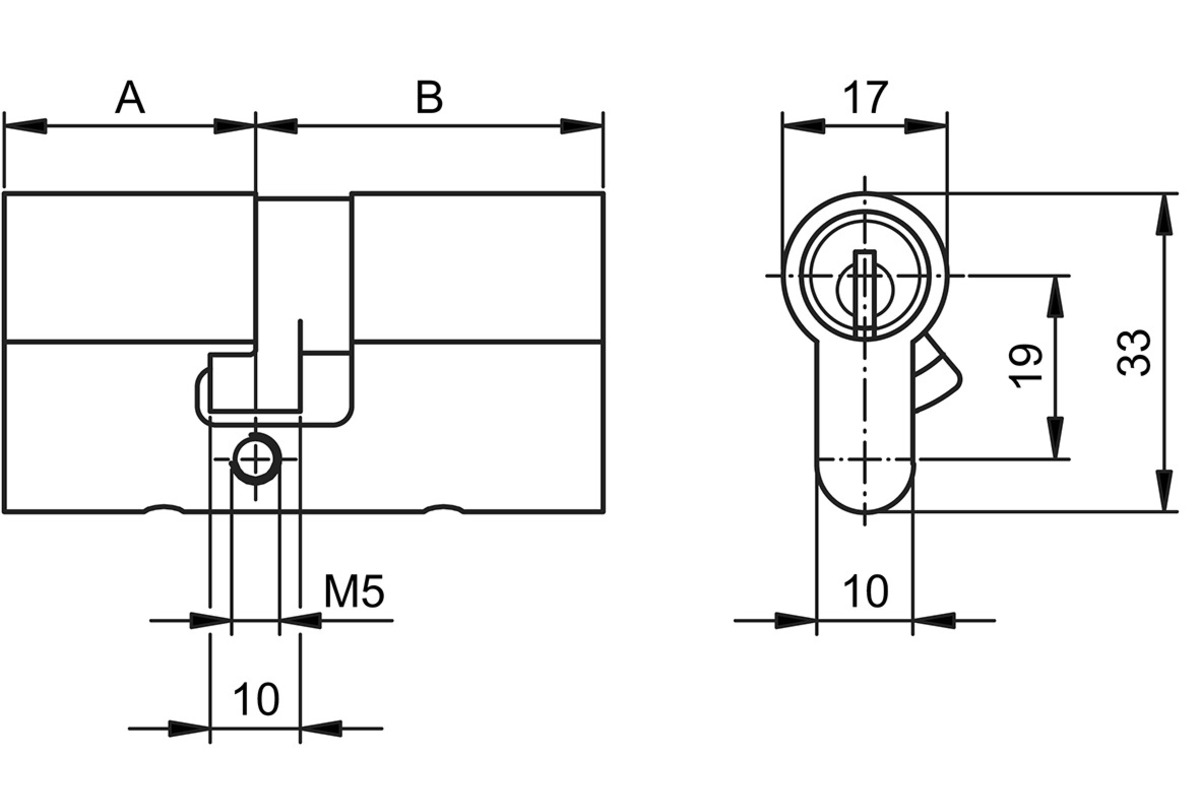 Profil-Doppelzylinder GLUTZ mAccess Typ 81100/81101 Basic