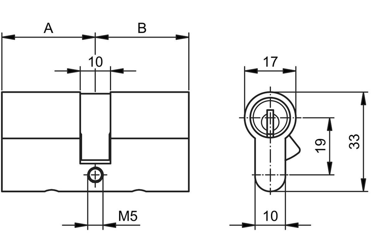 Profil-Doppelzylinder GLUTZ mAccess Typ 81100/81101 Basic