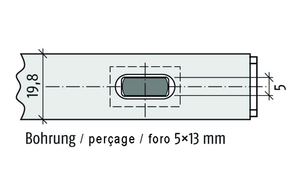 Catenacciolo a filo PLANET KRper soglie automatiche a 2 ante PLANET larghezza profilo 13 mm e 20 mm