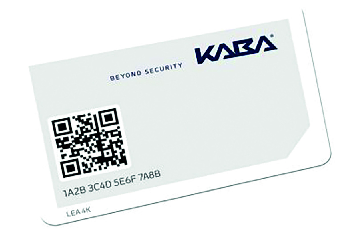 Carta utente con code QR KABA LEGIC advant