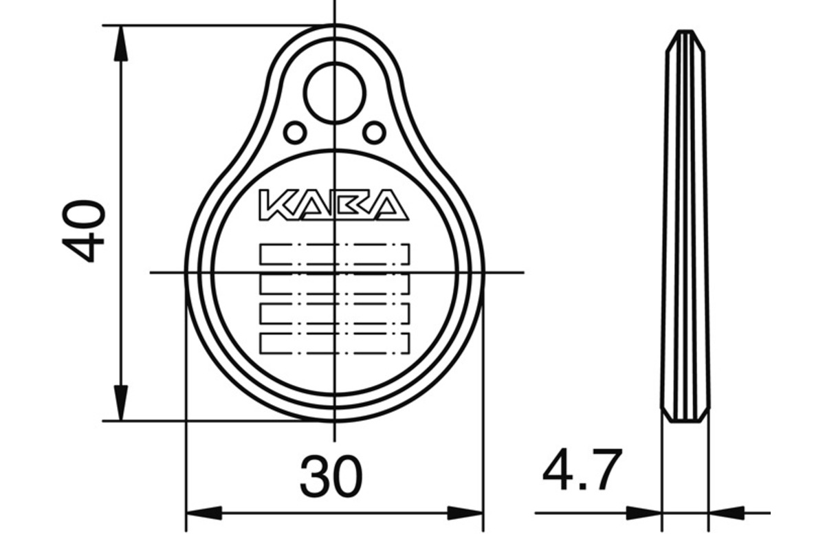 Etichetta per chiavi KABA 1502EL-2
