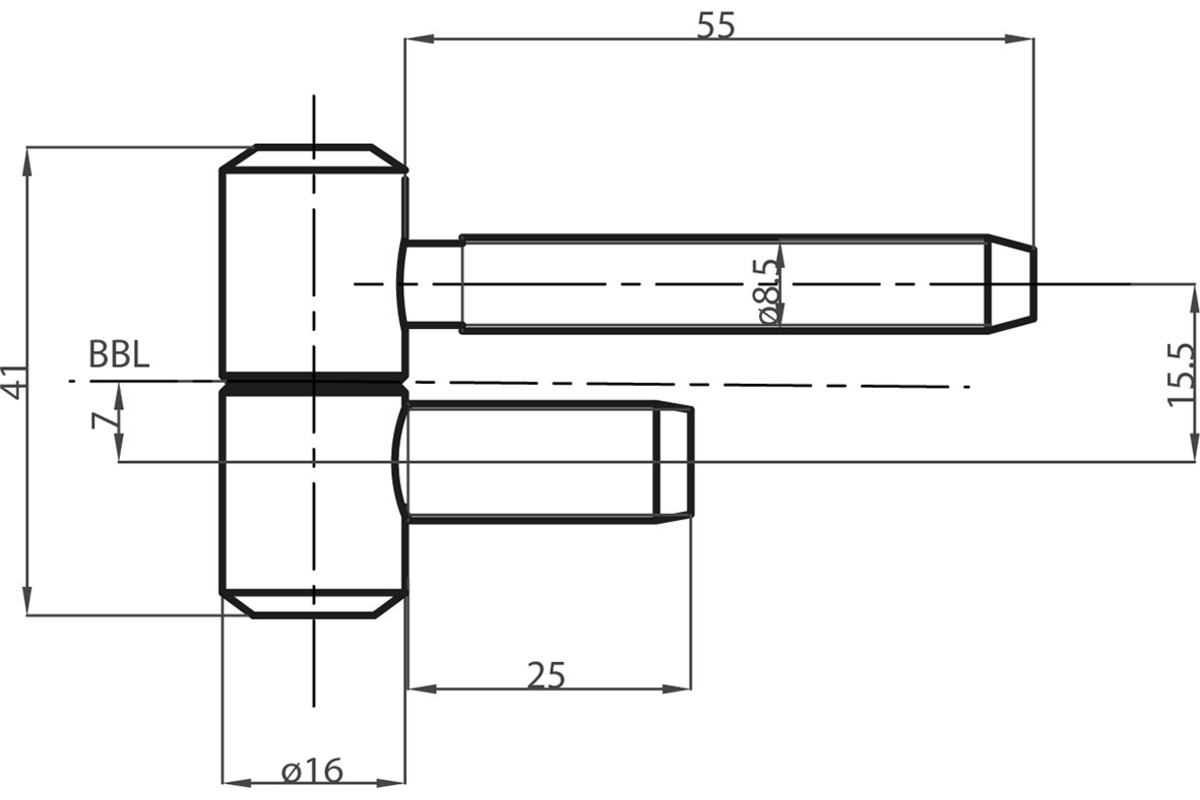 ANUBA-Stahlzargenbänder Modell Forta B