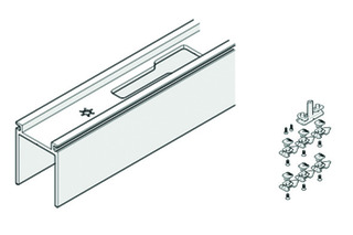 Aufnahmeprofil für Laufschiene HAWA-Junior 40 Aufnahmeprofil für Laufschiene HAWA-Junior 40