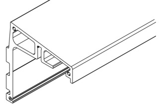 Winkeltragprofil für eine Schiebebene Winkeltragprofil für eine Schiebebene