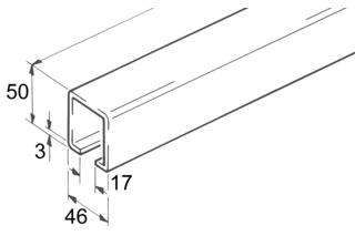 Laufschienen für HAWA Porta 600 H Laufschienen für HAWA Porta 600 H