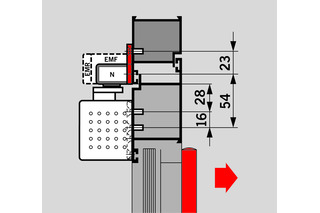 Montageplatte zu Gleitschienen G-EMR 120°