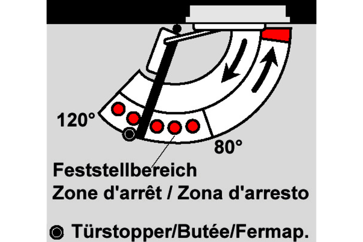 Guide di scorrimento con braccio DORMAKABA G-EMR design Contur