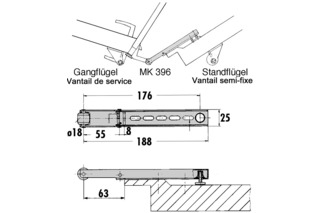 Mitnehmerklappe DORMAKABA MK 396