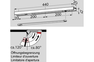Gleitschiene DORMAKABA G 96 N20 Gleitschiene DORMAKABA G 96 N20